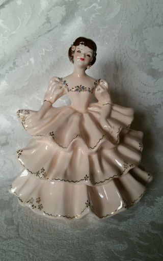 Extremely Rare Florence Ceramics Figurine Diana Powder Box Perfect Cond.