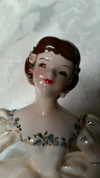 Extremely RARE Florence Ceramics Figurine Diana Powder Box Perfect Cond. 2