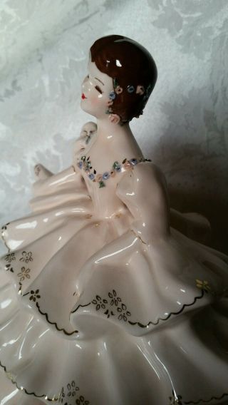 Extremely RARE Florence Ceramics Figurine Diana Powder Box Perfect Cond. 3