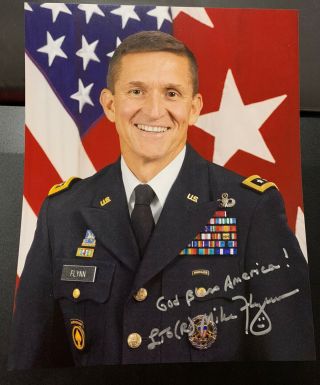 Michael Flynn Signed Autographed 8x10 Photo Pic National Security Advisor Trump