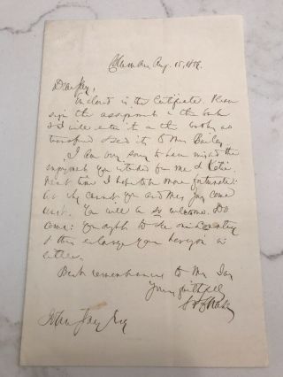 Salmon P.  Chase Als - Autograph Of Supreme Court Chief Justice