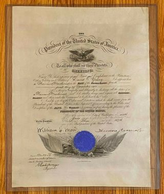 President Theodore Roosevelt Signed 1901 Document Autographed Psa/dna Loa Auto