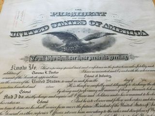 President Woodrow Wilson hand signed desired Military World War I Commission 3
