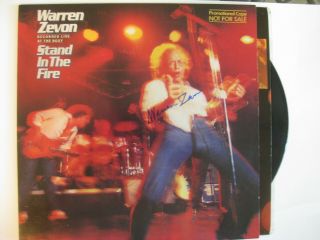 Warren Zevon - Rare Autographed Promotional Album - 1980 Live Lp Hand Signed