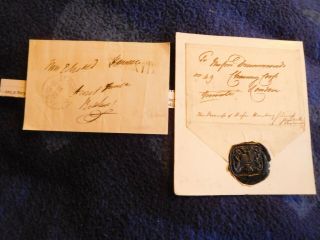 2 Envelopes From Daughters Of King George Iii - Sophia And Elizabeth