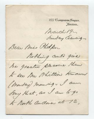 C1890 Phillips Brooks Autographed Letter Signed [y5963]