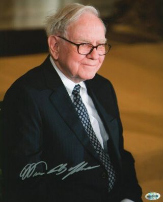 Warren Buffett Autographed 8x10 Photo Loa Ttm