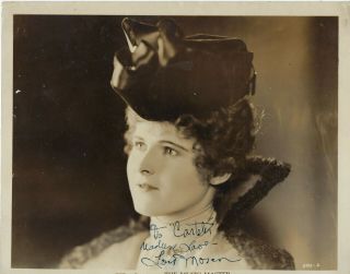 American Silent Film Actress Lois Moran,  Autographed Vintage Studio Photo