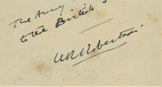 SIR WILLIAM ROBERTSON Autograph Quotation Signed with Photo 2