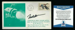 Frank Borman Signed Cover Bas Authenticated Apollo 8 Astronaut