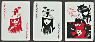 3 Emily The Strange Playing Card Jokers Black Cats Emo Goth Dark Horse