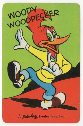 1 Playing (swap) Card - Cartoon - Comic - Woody Woodpecker [2379]