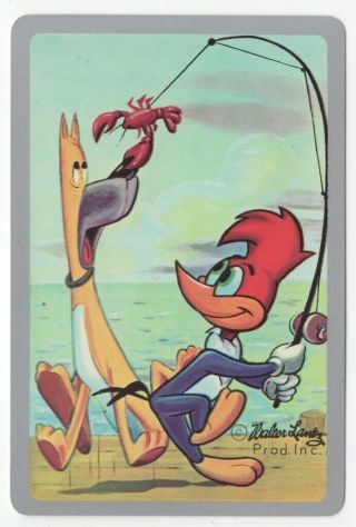 1 Playing (swap) Card - Cartoon - Comic - Woody Woodpecker [2378]