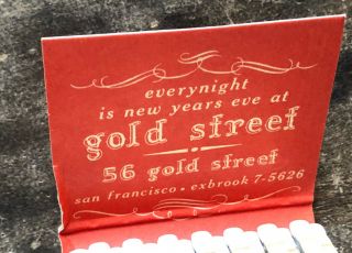 Vintage Matchbook THE IRON HORSE Restaurant,  San Francisco CA Full,  30 Strike 3