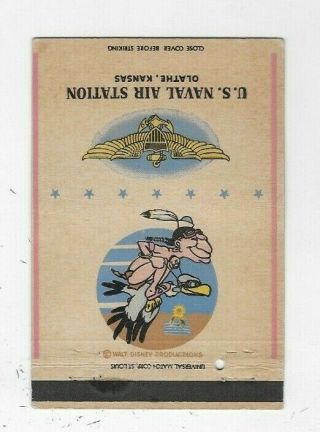 Wwii Matchbook Cover Us Naval Air Station Olathe Ks Navy 1296