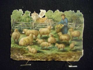Victorian Scrap 1420 - Raphael Tuck - Sheep - Large