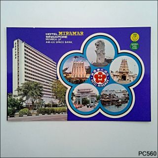Hotel Miramar Singapore Member Of Am - Ex Space Bank Postcard (p560)