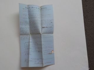 Antique Document 1859 Buxton York County Maine Land Real Estate Deed Paper Vtg N