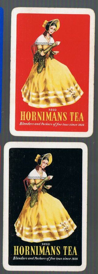 Playing Swap Cards 2 Vint Adverts For " Hornimans Tea " Vict Lady 246
