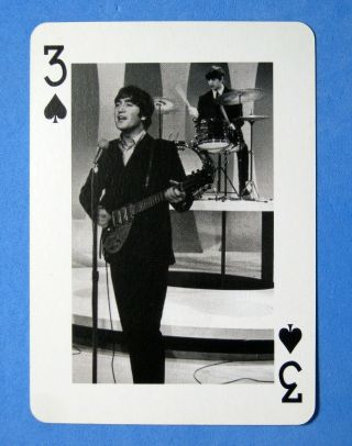 The Beatles (john & Ringo) Single Swap Playing Card - 1 Card - Rare