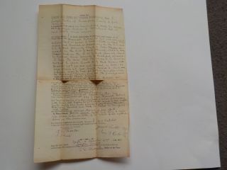 Antique Document 1847 Biddeford York County Maine Land Real Estate Paper Vtg Old