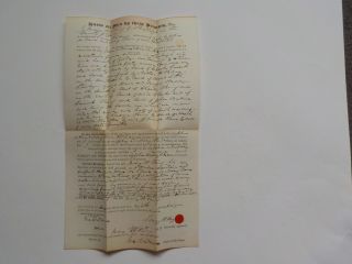 Antique Document 1869 Shapleigh York County Maine Land Real Estate Paper Vtg Old