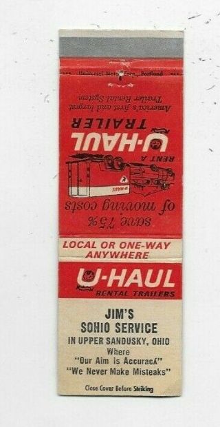 Vintage Matchbook Cover Uhaul Jim 