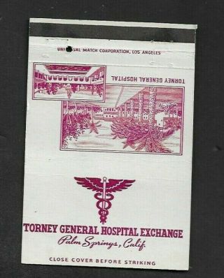 Matchbook Cover Palm Springs Ca Torney General Hospital Exchange 3819