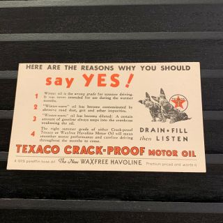 Vintage Post Card Postcard Texaco Motor Oil Scottie Dog Terrier