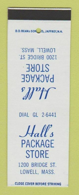 Matchbook Cover - Hall 