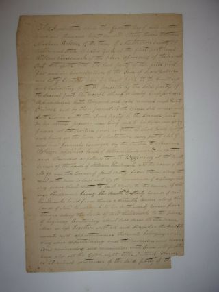 1836 Us Antique Indenture York Manuscript Deed Document Id 361
