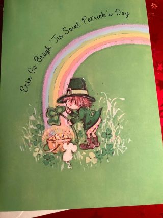 Vintage St.  Patricks Day Card By Marian Heath,  Env