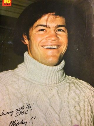 Micky Dolenz,  The Monkees,  Full Page Vintage Pinup