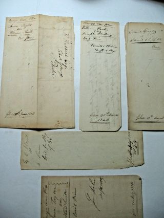 Five 1823 County Or City Of Oswego,  N.  Y.  Documents - Over 190 Years Old