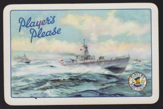 1 Single Vintage Swap/playing Card Players Navy Frigate Blue Cigarettes Tobacco