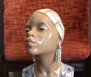 Bust Of African Women 1211 Sculpture By Dahl Jensen Dj Copenhagen Denmark 1940s