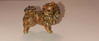 Jay Strongwater Pomeranian Dog Figurine Swarovski Crystals Mini