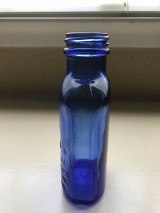 Vintage Light COBALT BLUE Medicine Bottle PHILLIP’S Milk Of Magnesia 2