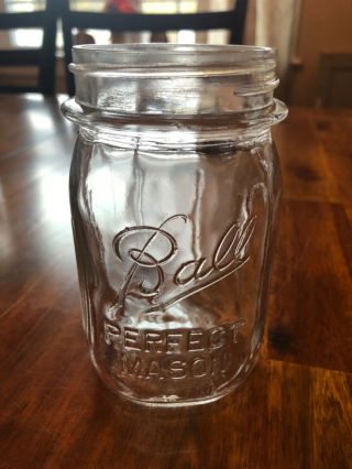 Vintage 1933 - 62 Ball Mason Jar Pint Wide Mouth