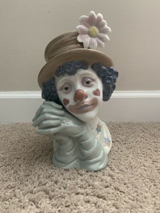 Lladro 5542 Melancholy Bust Clown Head Figurine