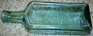 Antique Glass Medicine Bottle / Dr Pierces Golden Medical Discovery / Buffalo