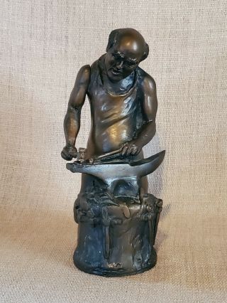 John Mccombie Bronze Blacksmith Statue 21/150 Moveable " Arm