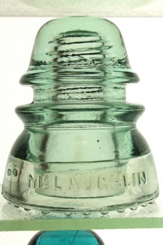 Vvnm Cd 154 (015) Tall Dome Variety Mclaughlin No 42 Light Green Glass Insulator