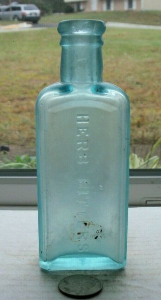 Victorian Aqua Medicine Embossed,  S B Goff 