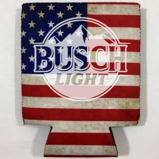 Busch Light Beer Can Cooler Coozie Koozie Usa Flag Gift