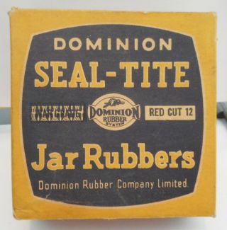 Dominion Seal - Tite Red Cut 12 Jar Rubbers Jar Rings,  Full,  12 Red Rings