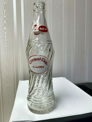 Vintage Soda Pop Beverage Bottle - Acl - Clicquot Club,  Millis,  Mass.