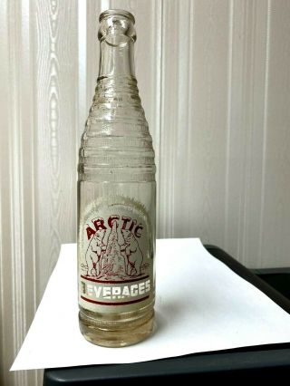 Vintage Soda Pop Beverage Bottle - Acl - Arctic Beverages,  Conroe,  Texas