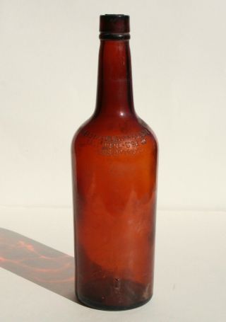 Joseph Seagrams & Sons Ltd.  Canada 3a Amber Liquor Bottle