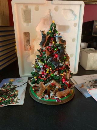 Danbury Corgi Dog Christmas Tree Lighted Figurine Retired Rare